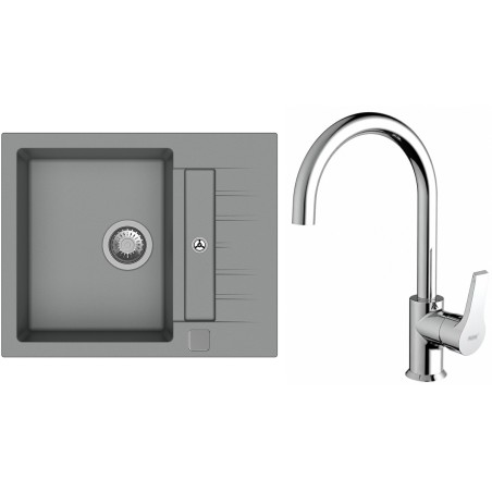 Set StrongSinks S3 (drez Vardar 615 Sivá + batéria Rhona Chróm)