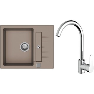 Set StrongSinks S3 (drez Vardar 615 Béžová + batéria Seina Chróm)