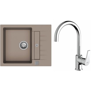 Set StrongSinks S3 (drez Vardar 615 Béžová + batéria Rhona Chróm)