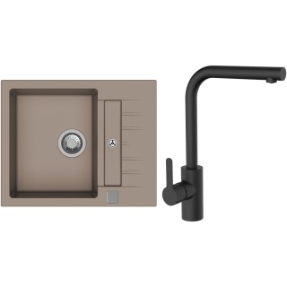 Set StrongSinks S3 (drez Vardar 615 Béžová + batéria Ipoly Čierna matná)