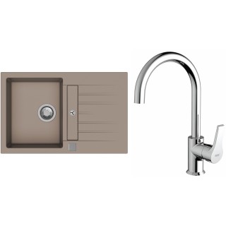 Set StrongSinks S3 (drez Vardar 780 Béžová + batéria Rhona Chróm)