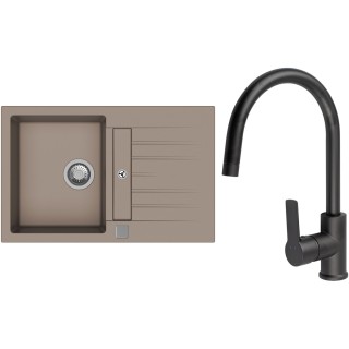 Set StrongSinks S3 (drez Vardar 780 Béžová + batéria Loira Čierna matná)