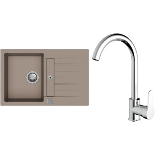 Set StrongSinks S3 (drez Vardar 780 Béžová + batéria Seina Chróm)