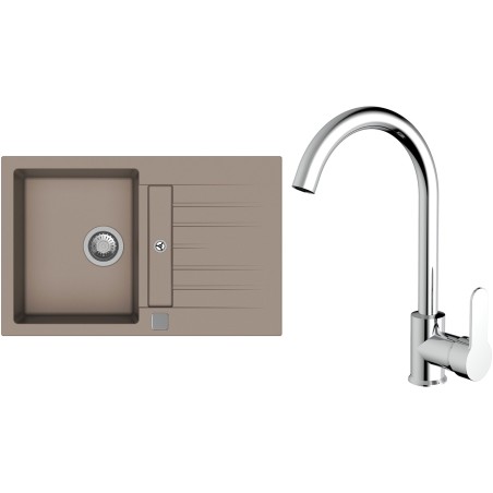 Set StrongSinks S3 (drez Vardar 780 Béžová + batéria Seina Chróm)