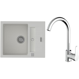 Set StrongSinks S3 (drez Vardar 615 Biela + batéria Seina Chróm)