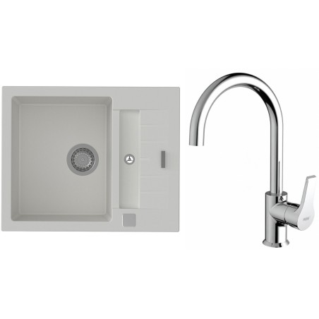 Set StrongSinks S3 (drez Vardar 615 Biela + batéria Rhona Chróm)