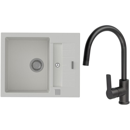 Set StrongSinks S3 (drez Vardar 615 Biela + batéria Loira Čierna matná)
