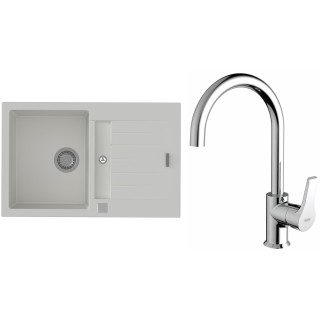Set StrongSinks S3 (drez Vardar 780 Biela + batéria Rhona Chróm)
