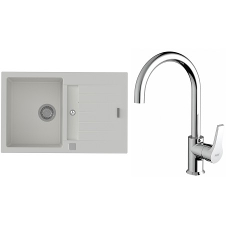 Set StrongSinks S3 (drez Vardar 780 Biela + batéria Rhona Chróm)