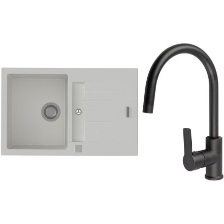 Set StrongSinks S3 (drez Vardar 780 Biela + batéria Loira Čierna matná)