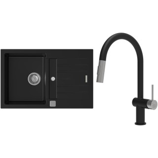 Set StrongSinks S3 (drez Vardar 780 Čierna + batéria Neris Čierna matná, nerezová koncovka)
