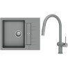 Set StrongSinks S3 (drez Vardar 615 Sivá + batéria Neris Sivá, nerezová koncovka)
