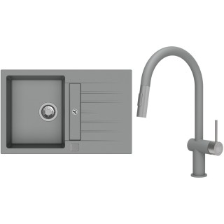 Set StrongSinks S3 (drez Vardar 780 Sivá + batéria Neris Sivá, nerezová koncovka)