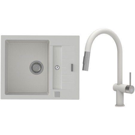 Set StrongSinks S3 (drez Vardar 615 Biela + batéria Neris Biela, nerezová koncovka)