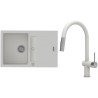 Set StrongSinks S3 (drez Vardar 780 Biela + batéria Neris Biela, nerezová koncovka)