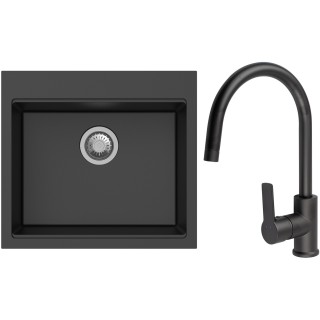 Set StrongSinks S3 (drez Ipel 560 Čierna + batéria Loira Čierna matná)