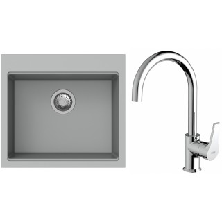 Set StrongSinks S3 (drez Ipel 560 Sivá + batéria Rhona Chróm)