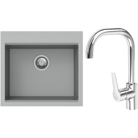 Set StrongSinks S3 (drez Ipel 560 Sivá + batéria Garonne Chróm)