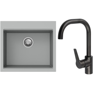 Set StrongSinks S3 (drez Ipel 560 Sivá + batéria Garonne Čierna matná)