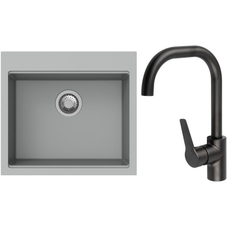 Set StrongSinks S3 (drez Ipel 560 Sivá + batéria Garonne Čierna matná)