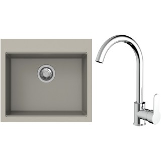 Set StrongSinks S3 (drez Ipel 560 Béžová + batéria Seina Chróm)