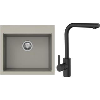 Set StrongSinks S3 (drez Ipel 560 Béžová + batéria Ipoly Čierna matná)