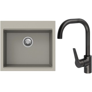 Set StrongSinks S3 (drez Ipel 560 Béžová + batéria Garonne Čierna matná)