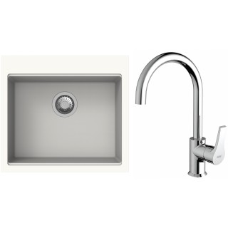 Set StrongSinks S3 (drez Ipel 560 Biela + batéria Rhona Chróm)