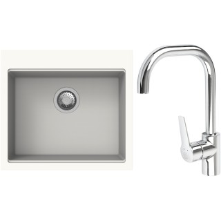 Set StrongSinks S3 (drez Ipel 560 Biela + batéria Garonne Chróm)