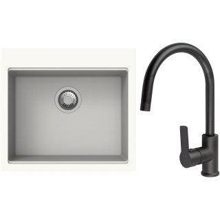 Set StrongSinks S3 (drez Ipel 560 Biela + batéria Loira Čierna matná)