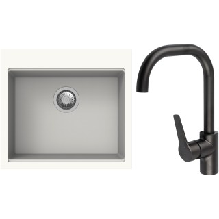 Set StrongSinks S3 (drez Ipel 560 Biela + batéria Garonne Čierna matná)