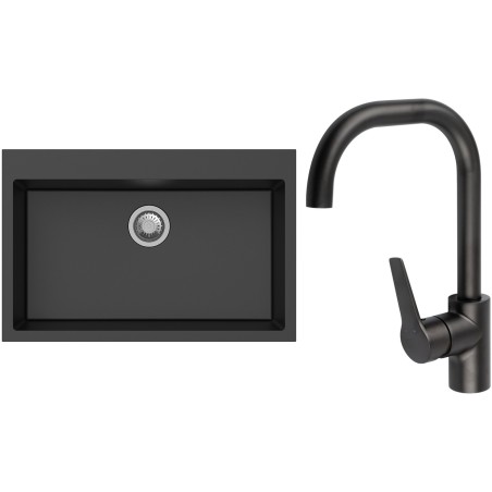 Set StrongSinks S3 (drez Ipel 780 Čierna + batéria Garonne Čierna matná)