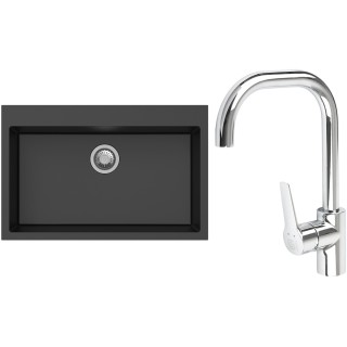 Set StrongSinks S3 (drez Ipel 780 Čierna + batéria Garonne Chróm)