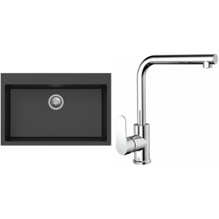 Set StrongSinks S3 (drez Ipel 780 Čierna + batéria Stréva Chróm)