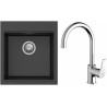 Set StrongSinks S3 (drez Ipel 460 Čierna + batéria Rhona Chróm)
