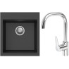 Set StrongSinks S3 (drez Ipel 460 Čierna + batéria Garonne Chróm)
