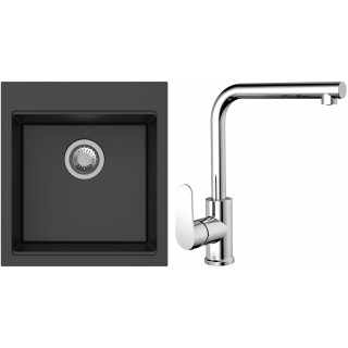 Set StrongSinks S3 (drez Ipel 460 Čierna + batéria Stréva Chróm)