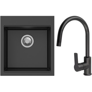 Set StrongSinks S3 (drez Ipel 460 Čierna + batéria Loira Čierna matná)