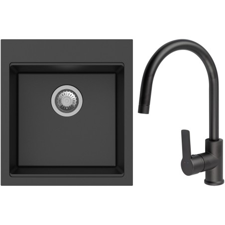 Set StrongSinks S3 (drez Ipel 460 Čierna + batéria Loira Čierna matná)