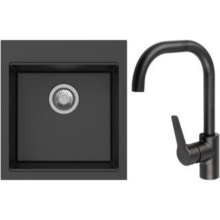 Set StrongSinks S3 (drez Ipel 460 Čierna + batéria Garonne Čierna matná)