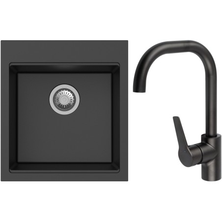 Set StrongSinks S3 (drez Ipel 460 Čierna + batéria Garonne Čierna matná)