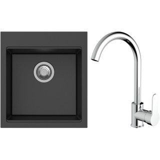 Set StrongSinks S3 (drez Ipel 460 Čierna + batéria Seina Chróm)