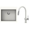 Set StrongSinks S3 (drez Ipel 560 Biela + batéria Neris Biela, nerezová koncovka)