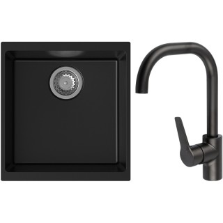 Set StrongSinks S3 (drez Hron 430 Čierna + batéria Garonne Čierna matná)