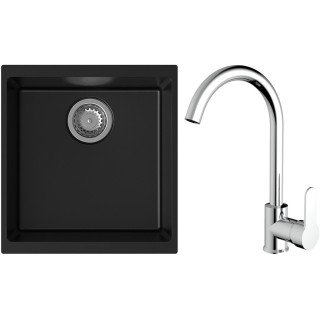 Set StrongSinks S3 (drez Hron 430 Čierna + batéria Seina Chróm)