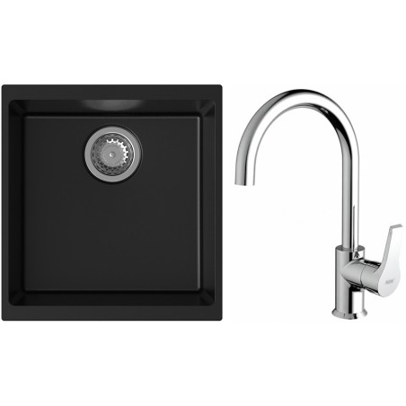 Set StrongSinks S3 (drez Hron 430 Čierna + batéria Rhona Chróm)