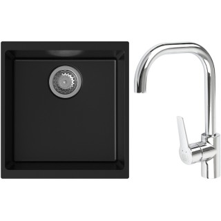 Set StrongSinks S3 (drez Hron 430 Čierna + batéria Garonne Chróm)