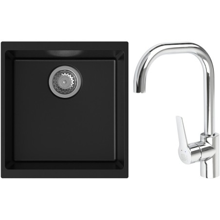 Set StrongSinks S3 (drez Hron 430 Čierna + batéria Garonne Chróm)