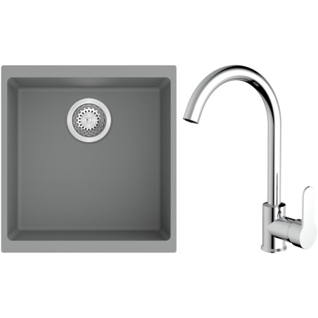Set StrongSinks S3 (drez Hron 430 Sivá + batéria Seina Chróm)