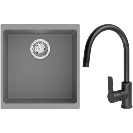 Set StrongSinks S3 (drez Hron 430 Sivá + batéria Loira Čierna matná)
